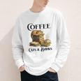 Sleeping Cat And Books With Coffee Lover Youth Long Sleeve Tee