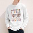 Teacher Summer Break Most Likely To Read Books All Summer Youth Long Sleeve Tee