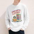 Unearth A Story Cute Turtle Reading Books Librarian Youth Long Sleeve Tee Unearth A Story Cute Turtle Reading Books Librarian Youth Long Sleeve Tee