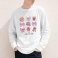Valentine Teacher Cute Bows Apple Globe Pencil Books Art Youth Long Sleeve Tee Valentine Teacher Cute Bows Apple Globe Pencil Books Art Youth Long Sleeve Tee