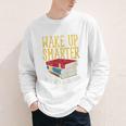 Wake Up Smarter Librarian Book Stack Premium Tri-Blend Youth Long Sleeve Tee