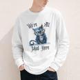 We'Re All Mad Here Cheshire Cat Alice Wonderland Book Kids Youth Long Sleeve Tee