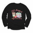 100 Days Of Coffee And Chaos Coquette Bow Book Apple Youth Long Sleeve Tee