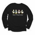100 Days Of School Cute Goose Coffee Books Teacher Life Youth Long Sleeve Tee