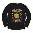Abibliophobia Book Lover Reading Humor Graphic Youth Long Sleeve Tee