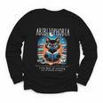 Abibliophobia Cat Reading Bookworm Reader Nerd For Men Women Girls Kids Youth Long Sleeve Tee