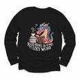 Adorable Book Lover Dragon Read Books Be Kind Stay Weird Youth Long Sleeve Tee