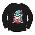 Adorable Book Lover Humming Bird With Reading Glasses Cute Youth Long Sleeve Tee