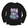 Adorable Book Lover Valkyrie With Reading Glasses Cute Youth Long Sleeve Tee
