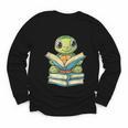 Adorable Turtle Reading Books Youth Long Sleeve Tee