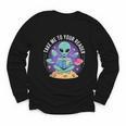 Alien Reader Reading Teacher Librarian Book Lover Youth Long Sleeve Tee
