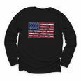 America US Flag Books Library Reading For Book Lover Reader Youth Long Sleeve Tee