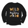 Animal Print Read A Book Character Kids Wild About Reading Youth Long Sleeve Tee