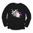 Asexual Book Lover LGBT Reading Pride Ace Flag Daisy Youth Long Sleeve Tee