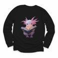 Axolotl Bookworm Reading Book Kawaii Graphic Youth Long Sleeve Tee