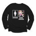 Back To School Library Unicorn Book Lover School Librarian Youth Long Sleeve Tee