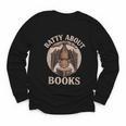 Batty About Books Reading Book Lover Men Women Distressed Youth Long Sleeve Tee