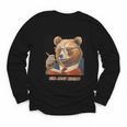 Bear Reading Book Glasses Library Zoo Teacher School Animal Youth Long Sleeve Tee