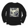 Bigfoot With Alien Reading A Book Bigfoot And UFO Youth Long Sleeve Tee