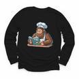 Bigfoot Reading a Cookbook Youth Long Sleeve Tee