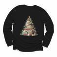 Book Christmas Tree Books Lovers Xmas Teacher Men Women Kids Youth Long Sleeve Tee