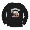 Book Dinosaur T-Rex Bookworm Dino Book Reading Youth Long Sleeve Tee