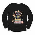 Book Lover Chibi Dragon With Big Red Glasses Bookworm Youth Long Sleeve Tee