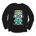 Book Lover Frankenstein's Monster With Reading Glasses Youth Long Sleeve Tee Book Lover Frankenstein's Monster With Reading Glasses Youth Long Sleeve Tee