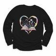 Book Lover Heart Shaped Reading Art Bookworm Youth Long Sleeve Tee