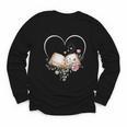 Book Lover Heart Shaped Reading Art Librarian Youth Long Sleeve Tee