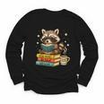Book Lover Racoon Reading Bookish Library Read Books Be Kind Youth Long Sleeve Tee