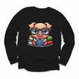 Book Lover Reading Pig Youth Long Sleeve Tee