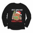 Book Reading Just Waiting For Christmas Gingerbread Youth Long Sleeve Tee