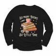 Book Reading Kafee Librarian Vele Books And Little Time Youth Long Sleeve Tee
