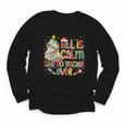 Book Tree All Is Calm Said No Teacher Ever Christmas Youth Long Sleeve Tee