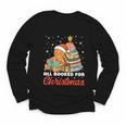 All Booked For Christmas Gingerbread Christmas Tree Book Kid Youth Long Sleeve Tee