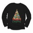 All Booked For Christmas Reading Books Librarian Holiday Youth Long Sleeve Tee