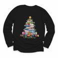 All Booked For Christmas Teacher Reading Student Bookworm Youth Long Sleeve Tee