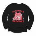 All Booked For Valentine Bow Books Lover Teacher Girl Women Youth Long Sleeve Tee