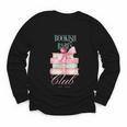 Bookish Babes Club Cute Pink Book Stack With Bow Youth Long Sleeve Tee Bookish Babes Club Cute Pink Book Stack With Bow Youth Long Sleeve Tee