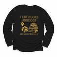 I Like Books And Dogs And Maybe 3 People Vintage Sayin Youth Long Sleeve Tee I Like Books And Dogs And Maybe 3 People Vintage Sayin Youth Long Sleeve Tee