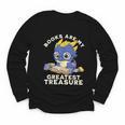 Books Are My Greatest Treasure Kawaii Dragon Reading Books Youth Long Sleeve Tee