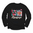 Books Are My Love Language Youth Long Sleeve Tee Books Are My Love Language Youth Long Sleeve Tee