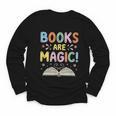 Books Are Magic Whimsical Retro Bookworm Youth Long Sleeve Tee