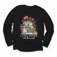 I Like Books More Than People Reading Reader Bookworm Saying Youth Long Sleeve Tee