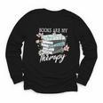 Books Are My Therapy Summer Reading Book Lovers Youth Long Sleeve Tee