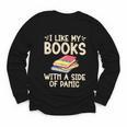 I Like My Books With a Side Of Panic Thriller Youth Long Sleeve Tee