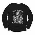 I Like My Books Spicy And My Coffee ICY Skeleton Meme Youth Long Sleeve Tee