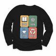Books Yarn Coffee Repeat Crocheting Youth Long Sleeve Tee Books Yarn Coffee Repeat Crocheting Youth Long Sleeve Tee