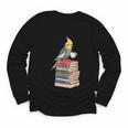 Bookworm Cockatiel Bird Reading Books Drinking Coffee Lover Youth Long Sleeve Tee